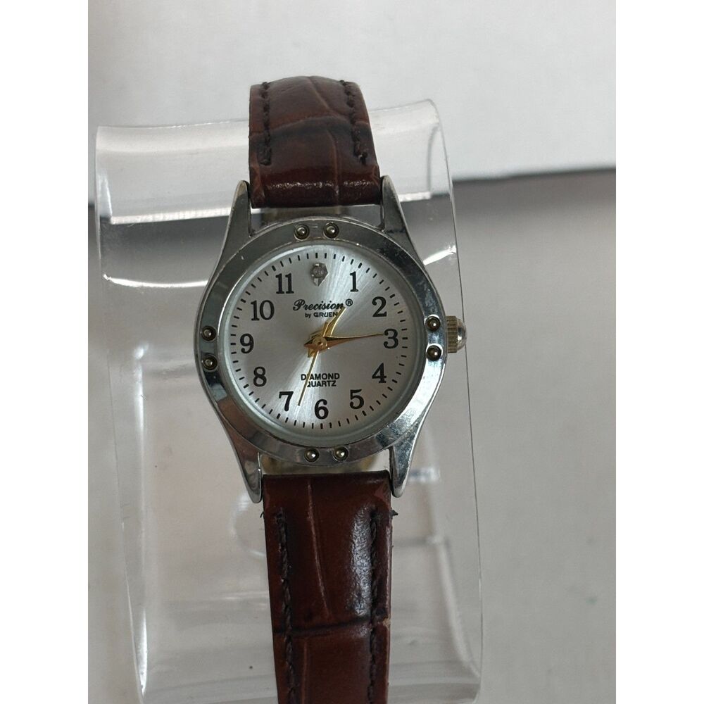 Precision by Gruen Diamond GP432L quartz silver women's watch, working